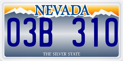 NV license plate 03B310