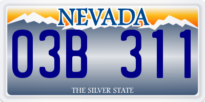 NV license plate 03B311