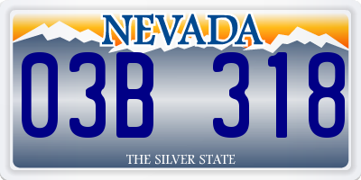 NV license plate 03B318