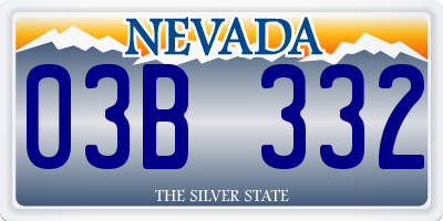 NV license plate 03B332