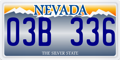 NV license plate 03B336