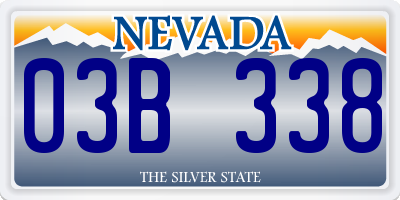 NV license plate 03B338