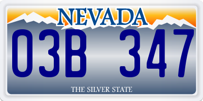 NV license plate 03B347