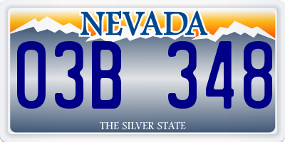 NV license plate 03B348