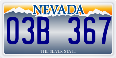 NV license plate 03B367