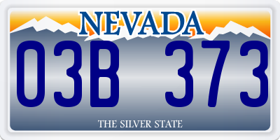 NV license plate 03B373