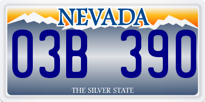 NV license plate 03B390