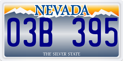 NV license plate 03B395