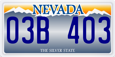 NV license plate 03B403