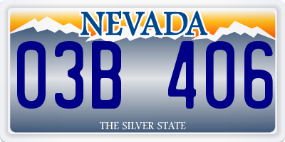 NV license plate 03B406