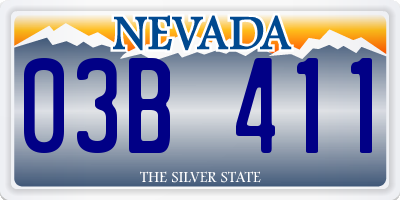 NV license plate 03B411