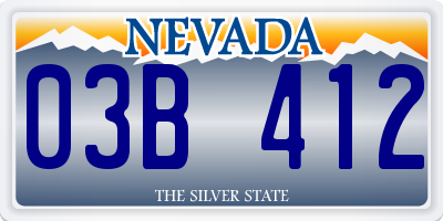 NV license plate 03B412