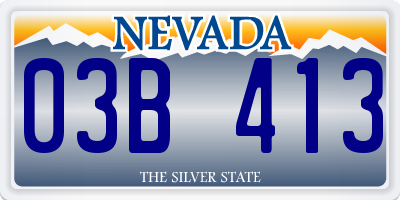 NV license plate 03B413