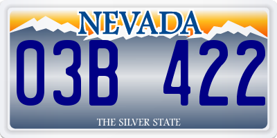 NV license plate 03B422