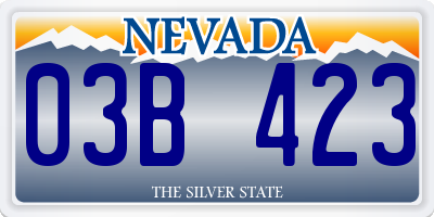 NV license plate 03B423