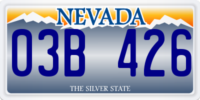 NV license plate 03B426