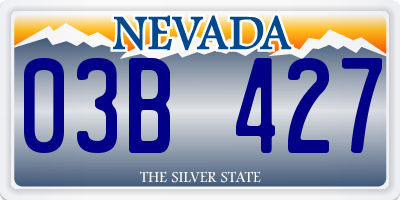 NV license plate 03B427