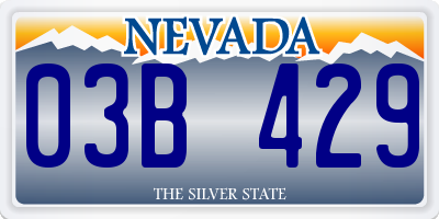 NV license plate 03B429