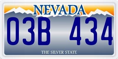 NV license plate 03B434