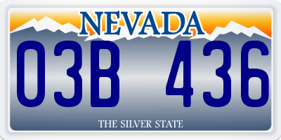 NV license plate 03B436