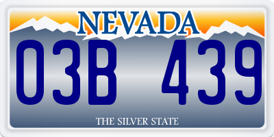 NV license plate 03B439