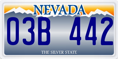 NV license plate 03B442