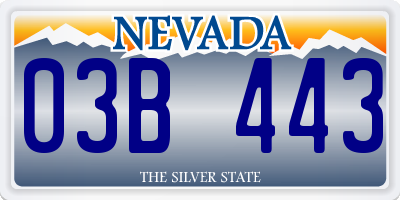 NV license plate 03B443