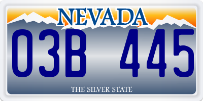 NV license plate 03B445