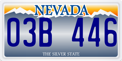 NV license plate 03B446