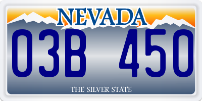 NV license plate 03B450
