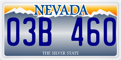 NV license plate 03B460