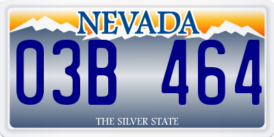 NV license plate 03B464