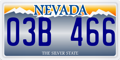 NV license plate 03B466