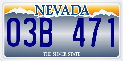 NV license plate 03B471