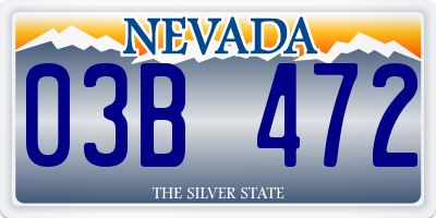 NV license plate 03B472
