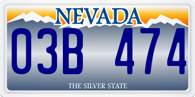 NV license plate 03B474
