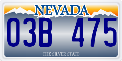 NV license plate 03B475