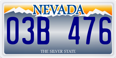 NV license plate 03B476