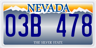 NV license plate 03B478