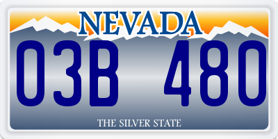 NV license plate 03B480