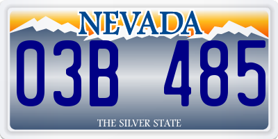 NV license plate 03B485