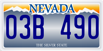 NV license plate 03B490