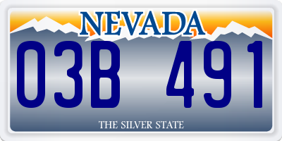 NV license plate 03B491