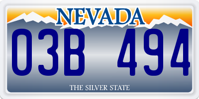 NV license plate 03B494