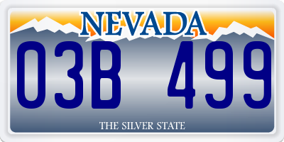 NV license plate 03B499