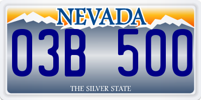 NV license plate 03B500