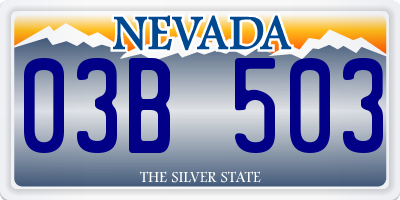 NV license plate 03B503