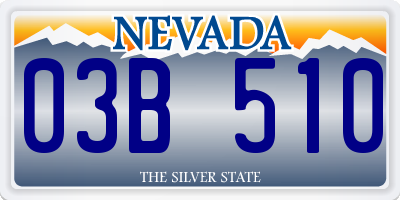 NV license plate 03B510