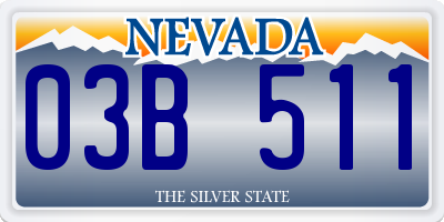 NV license plate 03B511