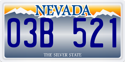 NV license plate 03B521